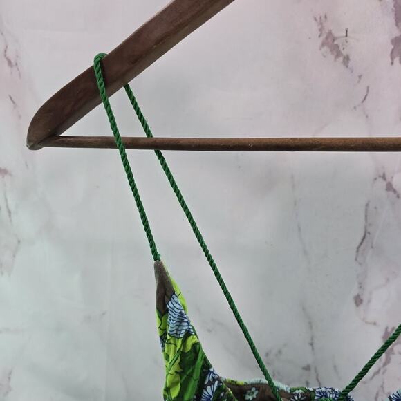 Free People Dress Womens Small Blue Green Boho Smocked Paisley Strappy Y2K - Picture 2 of 9